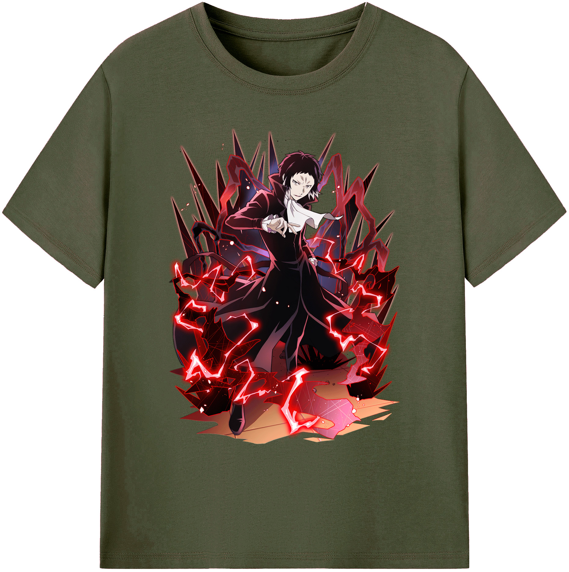 （画像用） 文豪ストレイドッグス Bungo Stray Dogs 綿100％ メンズ半袖Tシャツ｜肌触りやわらか＆通気性